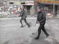 Kersey and Shriker on a pleasant afternoon stroll, blowing away scum. Ah, good times!