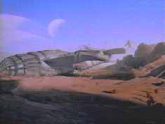 "Our secret headquarters lies in yonder matt painting!"