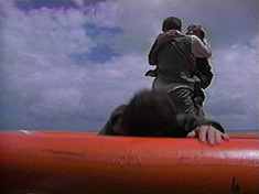 Two desperate men fight like, well, animals. Its symbolic.