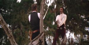 "Go fer yer katana, ya owlhoot!"