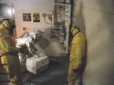 Yet again, Bad Movies inevitably equate Radiation and Chem suits.